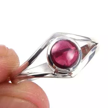 Natural Garnet Gemstone Handmade 925 Solid Sterling Silver Gift Ring Size 8 d9Y30