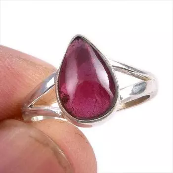 Natural Garnet Gemstone Handmade 925 Solid Sterling Silver Gift Ring S.6 D7g96