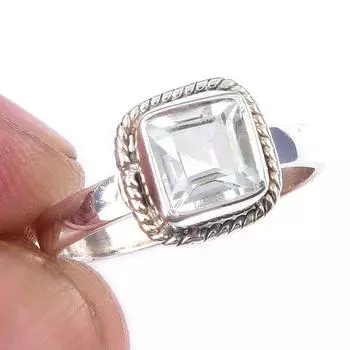 Natural Green Amethyst Gemstone Handmade 925 Solid Sterling Silver Ring S.6 q9q05