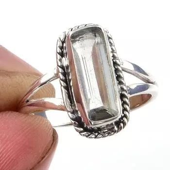 Natural Green Amethyst Gemstone Handmade 925 Solid Sterling Silver Ring S.6 t9R12