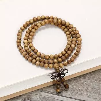 Natural green sandalwood 108 bracelets men and women versatile sandalwood Buddha beads couple rosary beads Wenwan bracelet