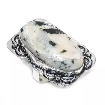 Natural Green Tourmaline Gemstone 925 Sterling Silver Jewelry Ring Size 6.5 O3W31