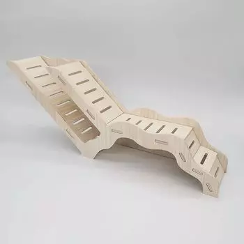 Natural Hamsters Climbing Ladder Exploring Hamster Wooden Tunnel Ladder Sugar Gliders естественный