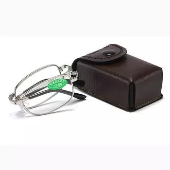 Natural High Definition Crystal Anti-fatigue Eyeglass Presbyonic Glasses Old man Reading Glasses silver-+350