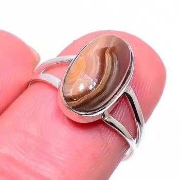 Natural Honey Rhodochrosite Gemstone 925 Solid Sterling Silver Ring S.6.7 E8F39