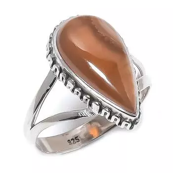 Natural Honey Rhodochrosite Gemstone 925 Sterling Silver Jewelry Ring S.9 t9o34