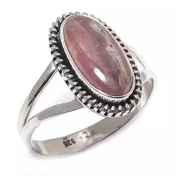 Natural Honey Rhodochrosite Gemstone 925 Sterling Silver Jewelry Ring S.10 W8g55