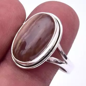 Natural Honey Rhodochrosite Gemstone 925 Sterling Silver Gift Ring S.9.5 t6O47