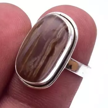 Natural Honey Rhodochrosite Gemstone Handmade 925 Sterling Silver Ring S.6 O3i66
