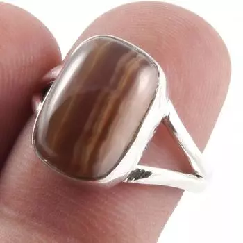 Natural Honey Rhodochrosite Gemstone Handmade 925 Sterling Silver Ring S.7 v3O00