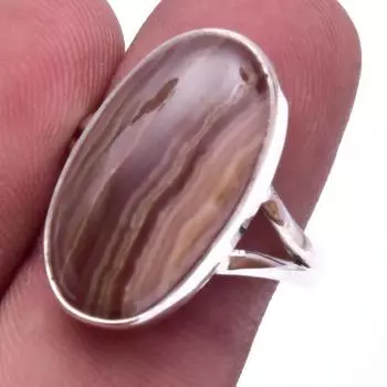 Natural Honey Rhodochrosite Gemstone Handmade 925 Sterling Silver Ring S.8 U7J16