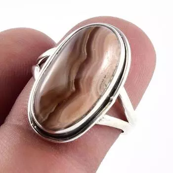 Natural Honey Rhodochrosite Gemstone Handmade 925 Sterling Silver Ring S.7 H0d15