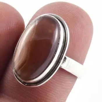 Natural Honey Rhodochrosite Gemstone Handmade 925 Sterling Silver Ring S.6 n0H21