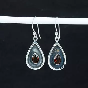 Natural Honey Topaz Gemstone Earrings, 925 Sterling Silver Earring, Handmade Boho Silver Jewelry Dangle Earrings, Party Wear Gift 1.77 жёлтый
