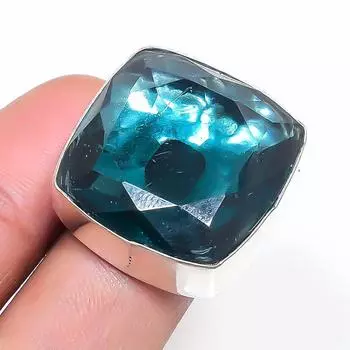 Natural Iolite Quartz Gemstone 925 Sterling Silver Jewelry Ring Size 6 F4S83