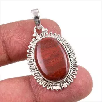Natural Iron Tiger s Eye Gemstone Handmade 925 Solid Silver Pendant 1.50 R6y55