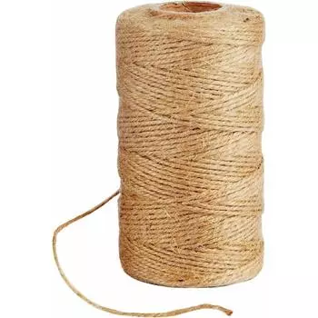 Natural Jute Twine 100M 3 Ply Garden String Brown Twine 2mm Thickness Garden Twine for Decoration Garden DIY Arts Bundling Crafts & Wrapping 1-roll
