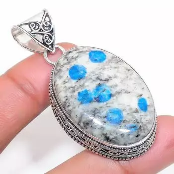 Подвеска из серебра 925 пробы с натуральным лазуритом K2 Blue Gemstone 2.17 i8Y64