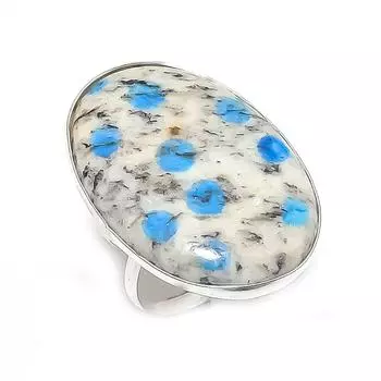 Natural K2 Blue Azurite Gemstone 925 Sterling Silver Jewelry Ring Size 9 i0b20