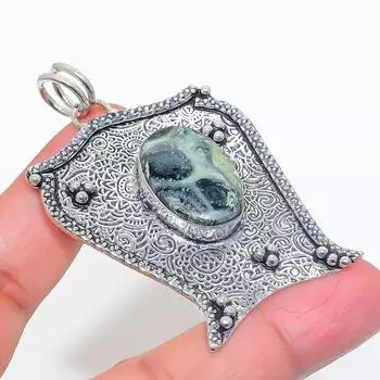 Natural Kambaba Jasper Gemstone 925 Sterling Silver Jewelry Pendant 2.60 O0U01