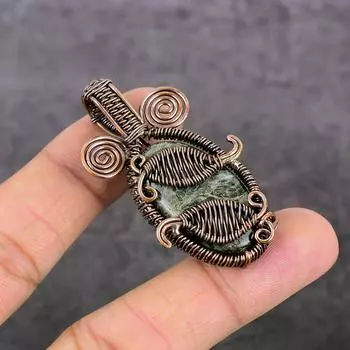 Подвеска из натуральной камбабской яшмы с медной проволокой 2,09 дюйма f6k46