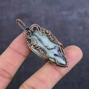 Natural Kammererite Gemstone Copper Wire Wrap Jewelry Pendant 2.44 h8t86