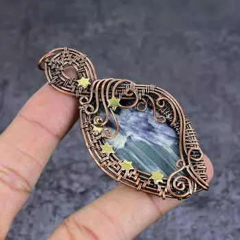 Natural Kammererite Gemstone Copper Wire Wrap Jewelry Pendant 3.35 S8k78