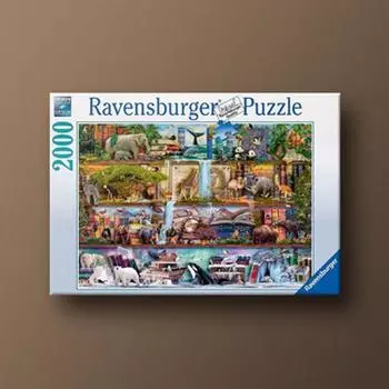 Natural Kingdom on the Shelf 2000 Piece Ravensburger Jigsaw Puzzle, популярная корейская настольная игра