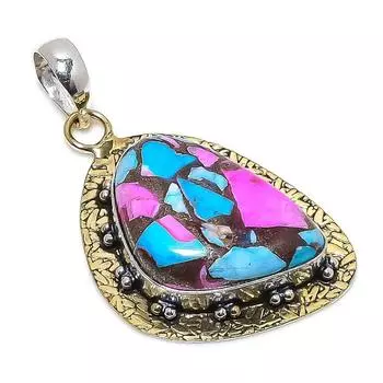 Двухцветная подвеска из стерлингового серебра 925 пробы Natural Kingsmine Spiny Oyster 2,25 дюйма i8I67