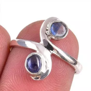 Natural Kyanite Gemstone 925 Solid Sterling Silver Jewelry Ring Size 5.5 Z7k15