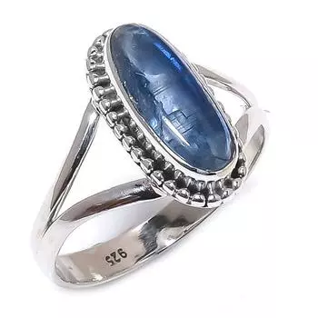 Natural Kyanite Gemstone 925 Solid Sterling Silver Jewelry Ring Size 9.5 F6i06
