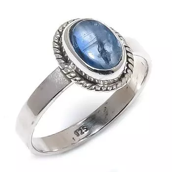 Natural Kyanite Gemstone Handmade 925 Solid Sterling Silver Gift Ring S.9 r2y46
