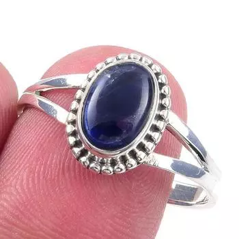 Natural Kyanite Gemstone Handmade 925 Solid Sterling Silver Ring Size 10 a8g05