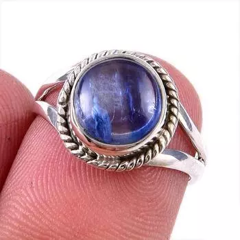 Natural Kyanite Gemstone Handmade 925 Solid Sterling Silver Gift Ring S.6 A5A14