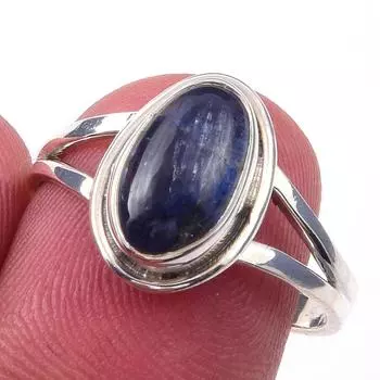 Natural Kyanite Gemstone Handmade 925 Solid Sterling Silver Ring Size 8 k9j18