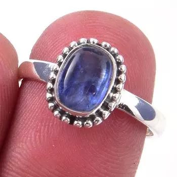 Natural Kyanite Gemstone Handmade 925 Solid Sterling Silver Ring Size 7 S4m24