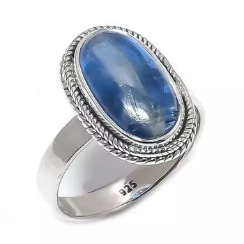 Natural Kyanite Gemstone Handmade 925 Solid Sterling Silver Gift Ring S.7 c9i16