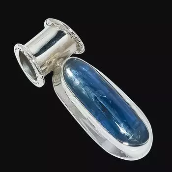 Natural Kyanite Gemstone Handmade 925 Solid Sterling Silver Pendant 1.18 Z0Q38