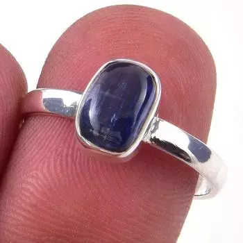 Natural Kyanite Gemstone Handmade 925 Solid Sterling Silver Ring Size 8 Y0c50