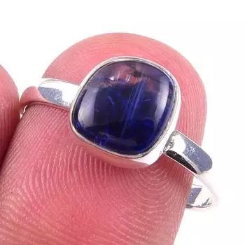 Natural Kyanite Gemstone Handmade 925 Solid Sterling Silver Ring Size 9 i0s49