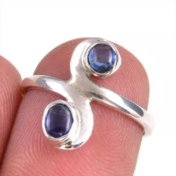Natural Kyanite Gemstone Handmade 925 Solid Sterling Silver Gift Ring S.6 O2V98