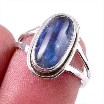Natural Kyanite Gemstone Handmade 925 Solid Sterling Silver Gift Ring S.7 U1j92