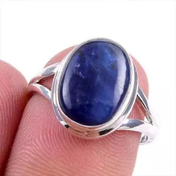Natural Kyanite Gemstone Handmade 925 Solid Sterling Silver Gift Ring S.7 y3K31