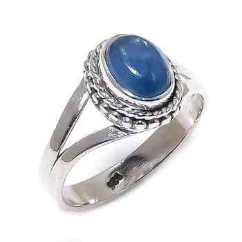 Natural Kyanite Gemstone Handmade 925 Solid Sterling Silver Gift Ring S.7 e2p50