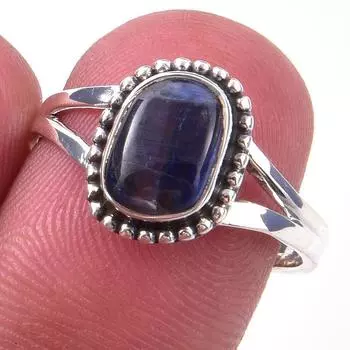 Natural Kyanite Gemstone Handmade 925 Solid Sterling Silver Ring Size 8 U4e05