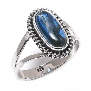 Natural Kyanite Gemstone Handmade 925 Solid Sterling Silver Gift Ring S.8 C3S22