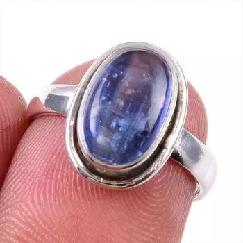 Natural Kyanite Gemstone Handmade 925 Solid Sterling Silver Gift Ring S.6 c9g58