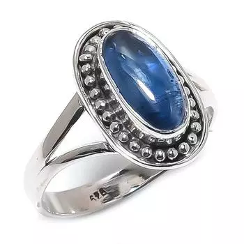 Natural Kyanite Gemstone Handmade 925 Solid Sterling Silver Gift Ring S.9 z3c24