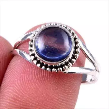 Natural Kyanite Gemstone Handmade 925 Solid Sterling Silver Gift Ring S.9 o1i22