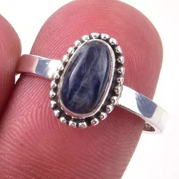 Natural Kyanite Gemstone Handmade 925 Solid Sterling Silver Ring Size 8 l8F16